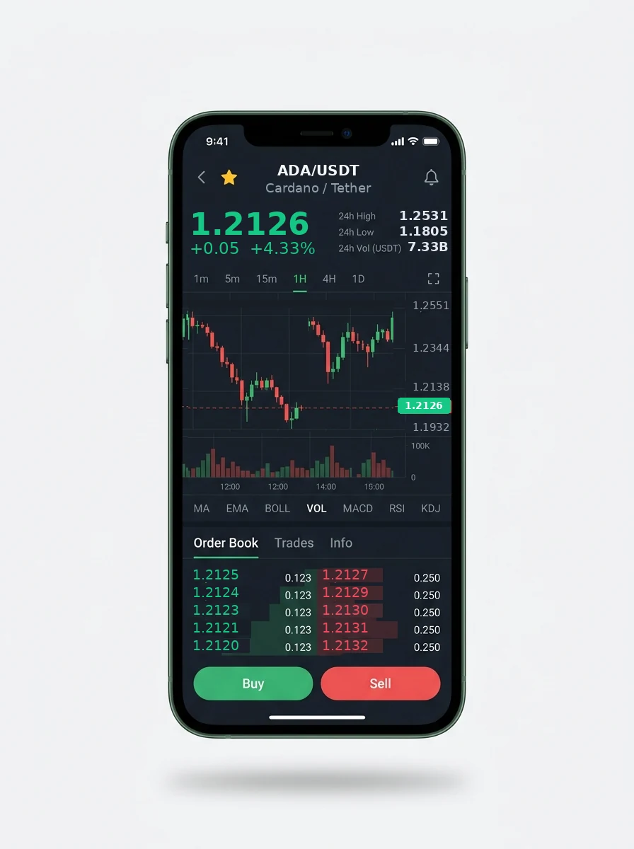 The same portfolio view on a phone screen The same portfolio view on a phone screen